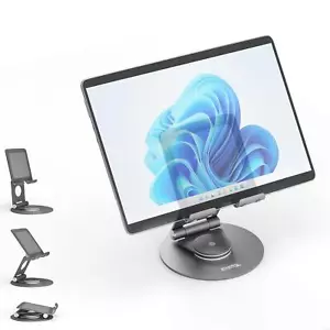 Steckbarer universeller Tablet- und Telefonständer, drehbar 360°, passt bis zu 12,9" - Bild 1 von 5