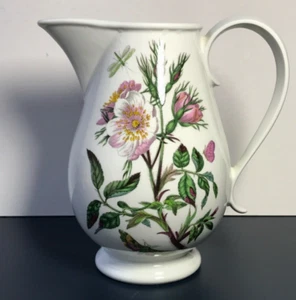 7" Portmeirion Botanic Garden England Dog Rose Pottery Floral Pitcher Jug - Picture 1 of 7