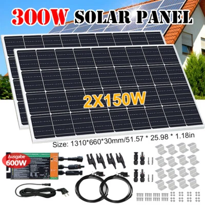 300W Solarmodul-Bausatz Balkon Kraftwerk Solar PV-System für Dach-Balkon - Bild 1 von 4