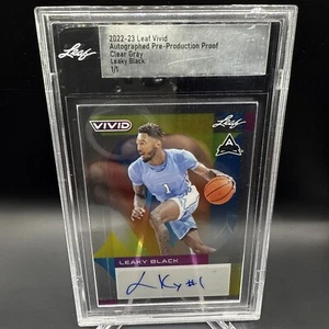 2022-23 Leaf Vivid Leaky Black 1/1 Auto Pre-Production Proof - Bild 1 von 1