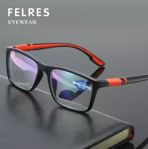 Gafas de lectura bifocales cuadradas antiazul para hombres y mujeres gafas deportivas nuevas - Imagen 1 de 18