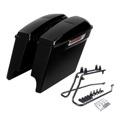5" Stretched Saddle Bags Bracket Fit For Harley Softail Fatboy Street Bob 84-17 - Image 1 of 4