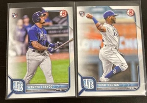 Wander Franco/ Vidal Brujan 2022 Bowman Paper Lot (2 cards) Tampa Bay Rays MLB - Picture 1 of 5