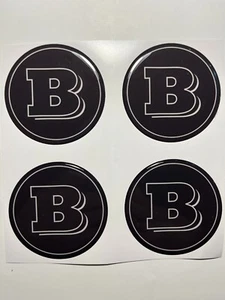 Set of 4 pcs Brabus Center Wheel Cap Stickers Decal Rims Emblem Logo Gas Tank - Picture 1 of 1
