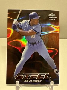 2023 Leaf Trinity Steel Orange Lava - BO JACKSON #’d 13/15 Royals #S-10 - Picture 1 of 3