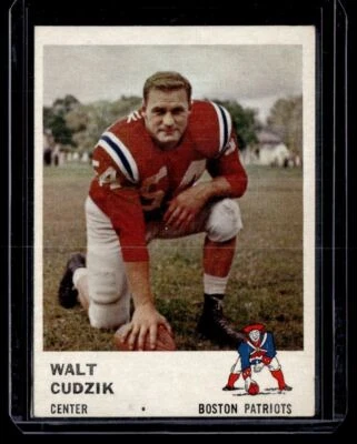 1961 Fleer Walt Cudzik Boston Patriots #182 - Image 1 of 2