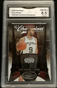 2009-10 Certified Champions 160/500 Tony Parker #18 HOF Spurs Card GMA 8.5 NM-MT - Picture 1 of 2