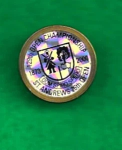 TIGER WOODS (WON) 2000 BRITISH OPEN CHAMPIONSHIP ST. ANDREWS SILVER BALL MARKER - Picture 1 of 2