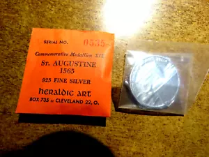 Medaglia Arte Araldica: "Sant'Agostino 1565" Super Gemma FDC Confezione Originale D8 - Foto 1 di 4