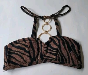 Ann Summers Santa Rosa Bikini Tom UK 6 Black/Gold New Tags - Picture 1 of 3