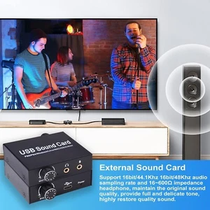 New USB Sound Card External Set Top Box Computer External Converter Driver Free - Photo 1/9