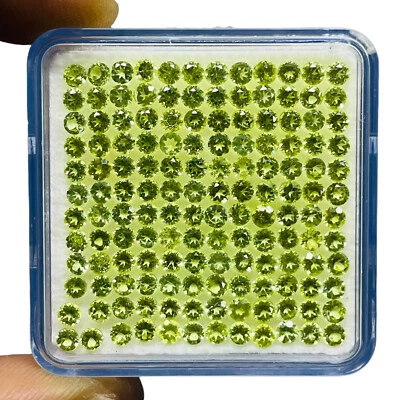 200 Stück Natürlich Peridot 2.5mm Rund Schliff Top Qualität Lose Unbehandelt - Bild 1 von 4