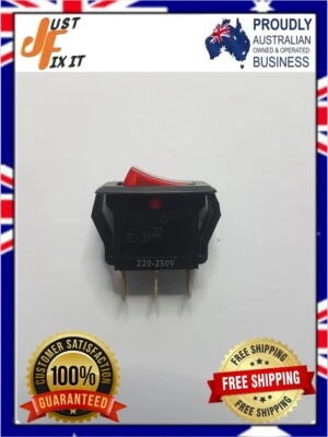 RED ROCKER SWITCH SPST ILLUMINATED - image 1 of 4