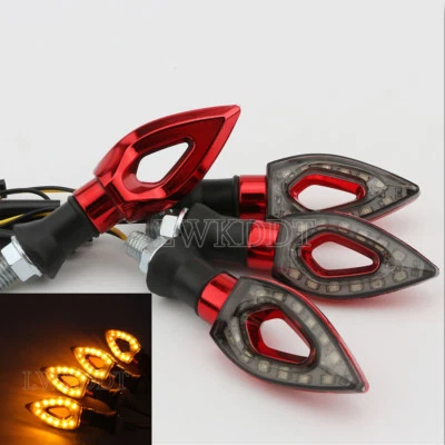 4x Luz LED de señalización de giro ámbar para Kawasaki Z1000 ZR1100 ZR1200 ZRX1100 ZRX1200 Foto 1 de 4