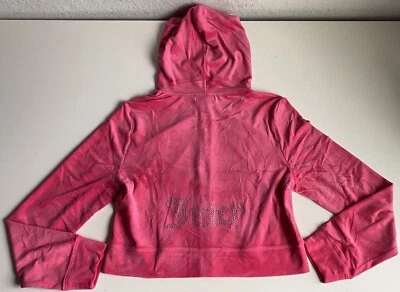 Juicy Couture Velour Track Jacket Hot Pink Full Zip Logo On The Back Women’s XL - Image 1 of 4