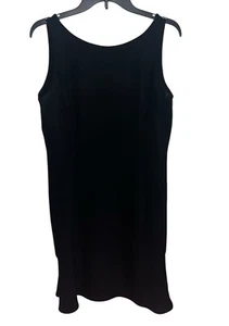 Vintage Armani 90s Style Silk Blend Black Shift Dress Size 10 - Picture 1 of 5