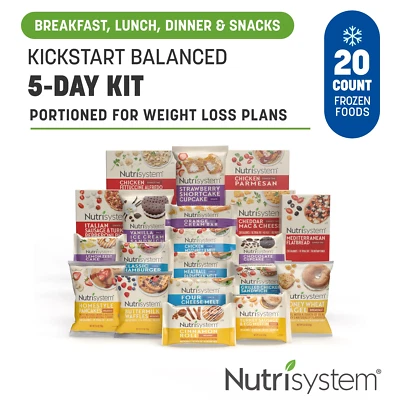 Nutrisystem Kickstart Frozen Kit de Pérdida de Peso de 5 Días para Nutrición Equilibrada, 20 Me Foto 1 de 4