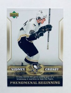 2005-06 Upper Deck Phenomenal Beginning Gold Sidney Crosby #10 Rookie Penguins