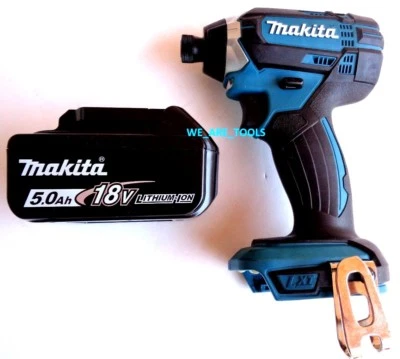 Nuevo atornillador de impacto inalámbrico Makita 18 voltios XDT11 1/4, (1) batería BL1850B 5,0 AH Foto 1 de 4