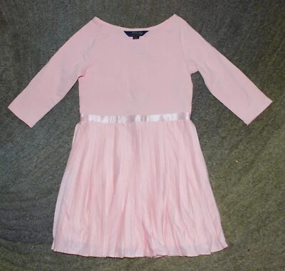 Polo Ralph Lauren Girls Pink Long Sleeve Dress - Size 6X - EUC - Image 1 of 4