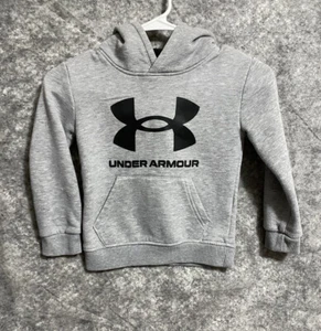 Under Armour Hoodie Sweatshirt Youth Kids Jacket Sweater Size 4 Gray Black - Picture 1 of 8