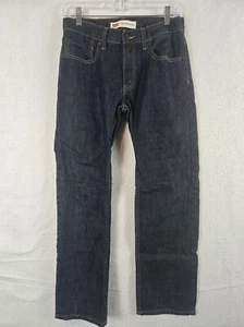 Levis 505 Regular Youth Jeans 16 W28 L28 Dark Wash 100% Cotton Denim - Picture 1 of 11