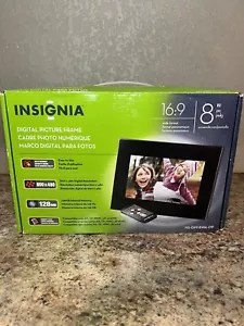 Insignia: 8 Inch Digital Photo Frame w Remote 128mb Memory - New In Open Box - Picture 1 of 6