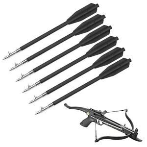 6.8" Black Plastic Fishing Hunting Bolts Arrows for 50 to 130 Pounds Crossbow 6X - Picture 1 of 11