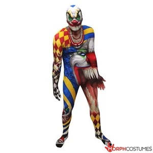 Adult Scary Clown Morphsuit Men`s Women`s Halloween Monster Costume M - XXL - Picture 1 of 5