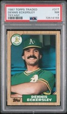 1987 Topps Traded Tiffany #31T Dennis Eckersley graded PSA 7 NM