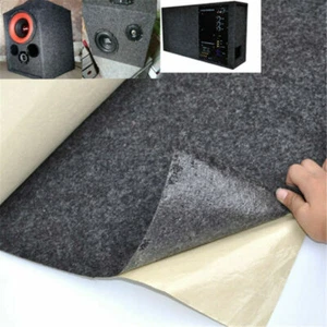 Speaker Black Felt Cloth Self Adhesive Covering Car Woofer Fabric Hi-Fi 1m Wide - Picture 1 of 4