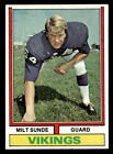Milt Sunde 1974 Topps Card #57 Minnesota Vikings