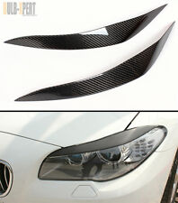 REAL CARBON FIBER HEADLIGHT EYE LID COVER PAIR FOR 2011-2016 BMW F10 5 SERIES M5