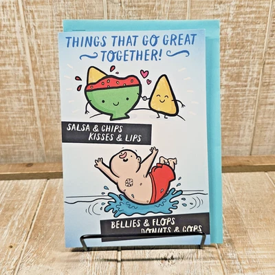 Tarjeta de felicitación de aniversario Hallmark Pop Out azul grandes corazones juntos Foto 1 de 4