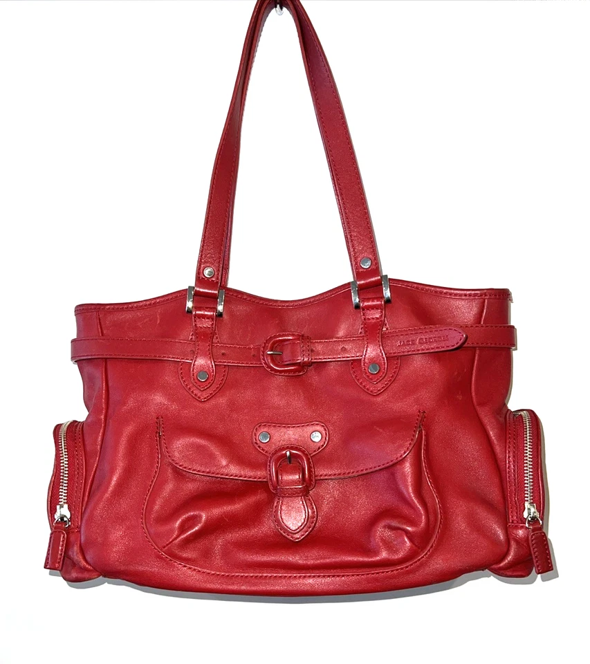 Jack Georges Lexington Collection Sophia Bolso de Hombro de Cuero Bolso de Mano Rojo Foto 1 de 4