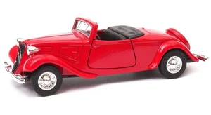 Coche Welly 1939 Citroen 11B Traction Avant Cabrio rojo 1:34 1:39 derechos pagados en Estados Unidos - Imagen 1 de 4