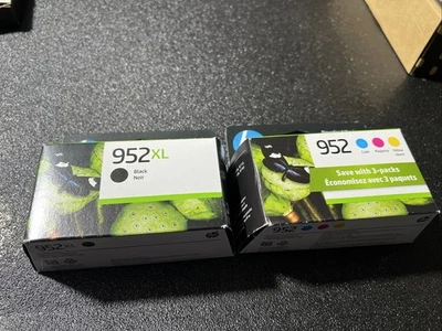 Cartucho de tinta HP 952XL negro y color NUEVO GENUINO 2026 códigos de fecha Foto 1 de 4