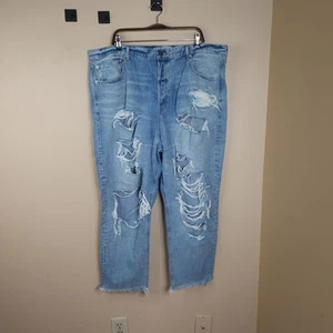 American Eagle Distressed Button Fly 90s Boyfriend Jean Size 22 - Picture 1 of 11