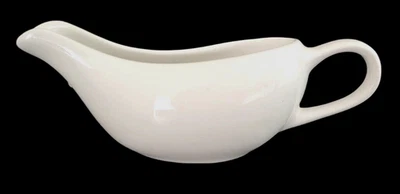 Simple Dining Ceramic Gravy Boat White 10 Ounce Capacity - Image 1 of 4