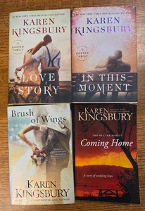 4 Karen Kingsbury Books ~ 3 The Baxter Family HCDJ/TPB ~ 1 Angels Walking HCDJ - Imagen 1 de 6