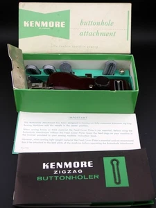 Vintage Kenmore ZigZag Buttonhole Attachment Complete in Box Sears Roebuck & Co - Picture 1 of 16