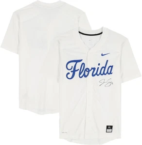 Jac Caglianone Florida Gators Autographed White Nike Replica Jersey - Picture 1 of 5