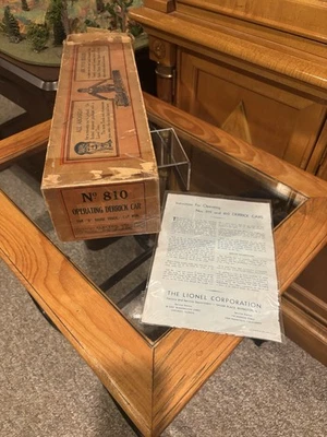 Caja grúa Lionel Prewar 810 Early Derrick ¡Solo con excelente INSERTO/Instrucciones! Foto 1 de 4