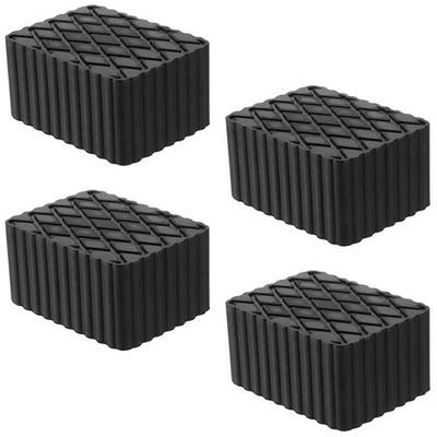 Paquete de 4 almohadillas de elevación automática de goma maciza, almohadilla espaciadora de bloque de elevación antideslizante para automóvil L... Foto 1 de 4