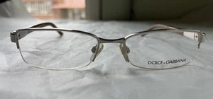 DOLCE & GABBANA DG 1136 204 Silver & Brown AUTHENTIC FRAMES EYEGLASSES 52-17 136 - Picture 1 of 6