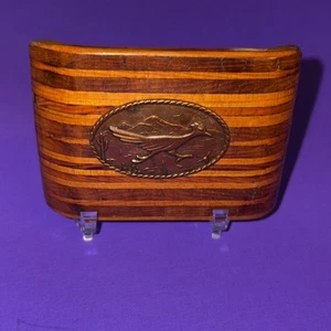 Vtg Wooden Belt Buckle Road Runner - Picture 1 of 5