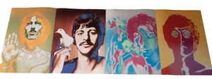 THE BEATLES Richard Avedon Photos Look Book 1975 Psychedelic 38.5" x 13" - Picture 1 of 6