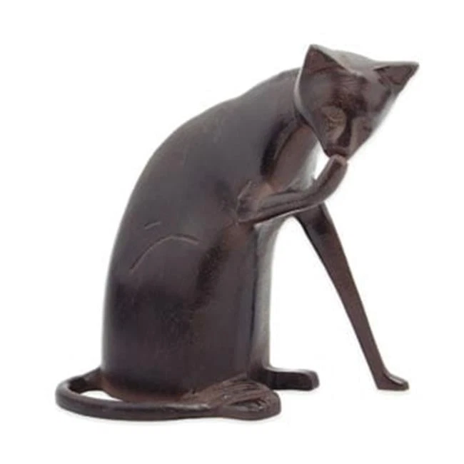 Achla CAT-05 Coy Cat Statue - Aluminum with Dark Bronze - Image 1 of 1