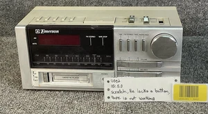 Emerson Cassette Player 📼 MM781 Vintage AM/FM 📻 Digital Clock Phono/Aux - Picture 1 of 17