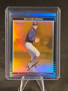 2002 Bowman Chrome Draft Gold Reractor Oliver Perez #BDP113 Rookie RC #'d 1/50